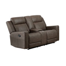 Asher Manual Reclining Loveseat Brown